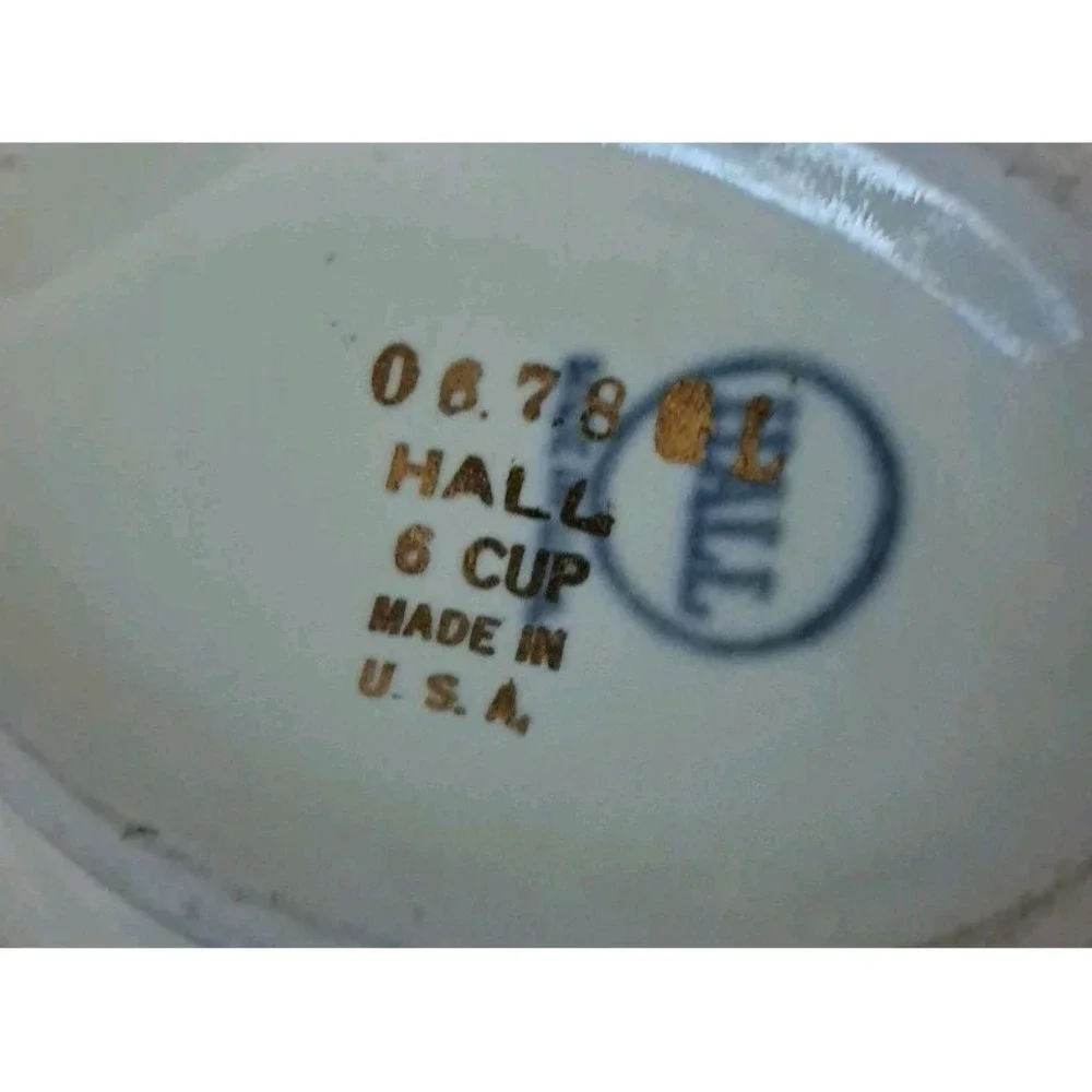 Vintage‎ Hall White Gold Aladdin Teapot 6 Cup 0678  USA See Photos